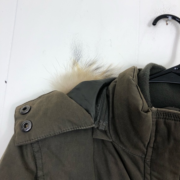 Sud Express Down Bomber Jacket Fur Hood Sz S - Picture 14 of 16